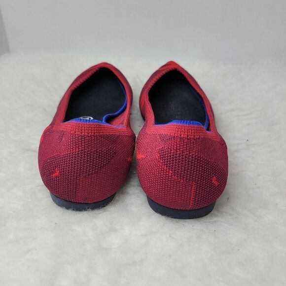 Rothy’s Red Camo the point ballet Flat Shoes Size 7.5 - Picture 4 of 10